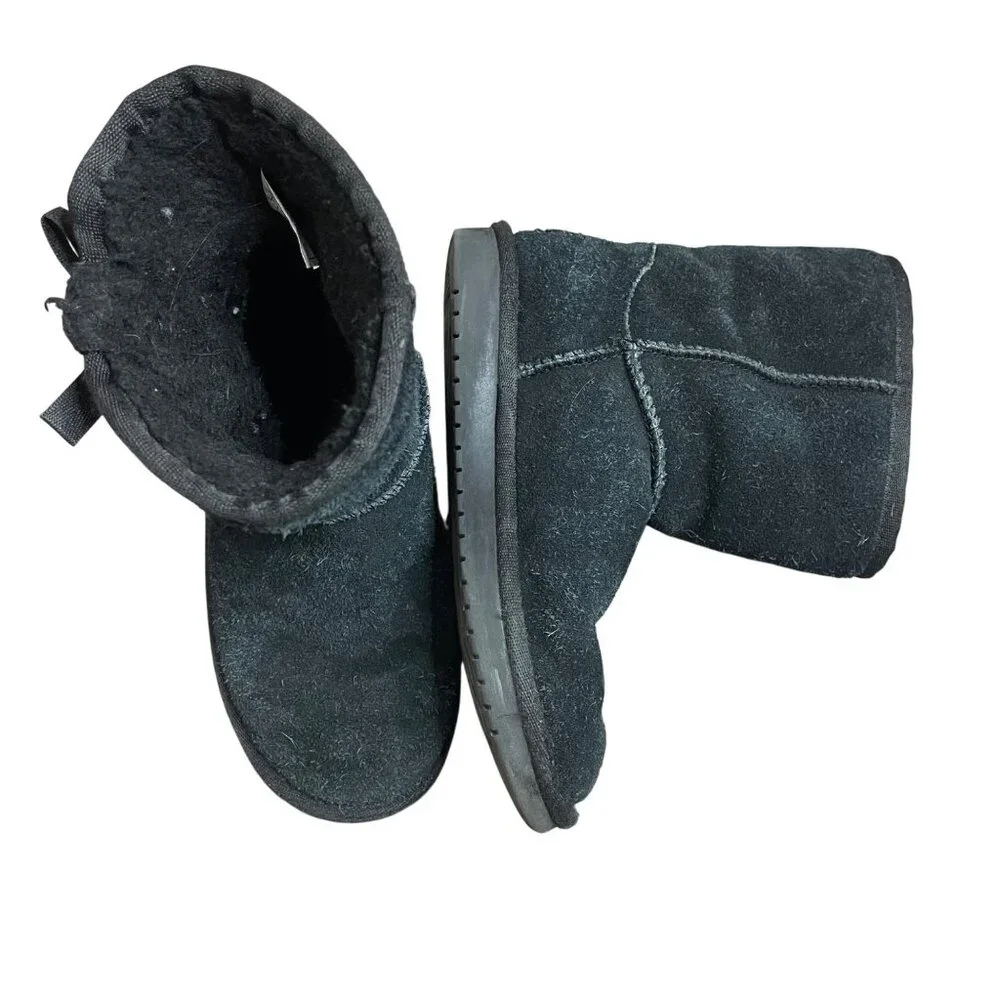 Koolaburra By UGG Kids' Victoria Short Boot Girl's Size 1 Black Suede‎ Leather
